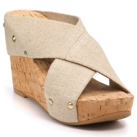 Lucky Brand Shoes - Lucky Brand Miller 2 Cork Wedges Size 8
